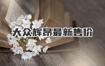 大众辉昂最新售价