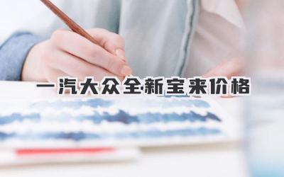 一汽大众全新宝来价格