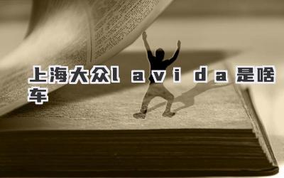 上海大众lavida是啥车