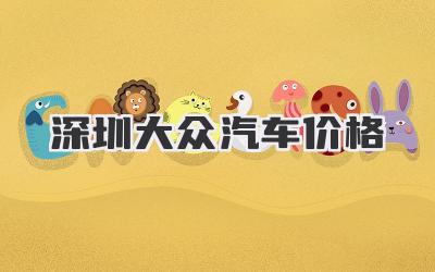 深圳大众汽车价格