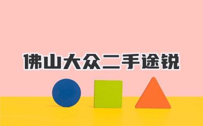 佛山大众二手途锐
