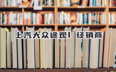 上汽大众途观l经销商