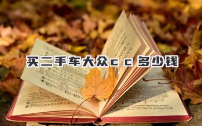买二手车大众cc多少钱