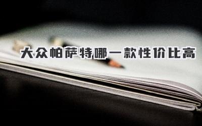 大众帕萨特哪一款性价比高