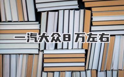 一汽大众8万左右