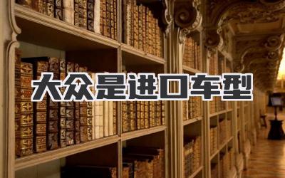 大众是进口车型