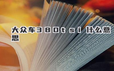 大众车380tsi什么意思
