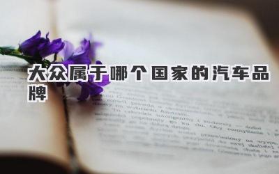 大众属于哪个国家的汽车品牌