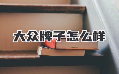 大众牌子怎么样