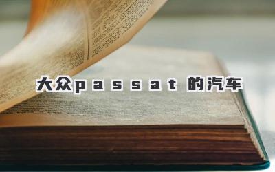 大众passat的汽车