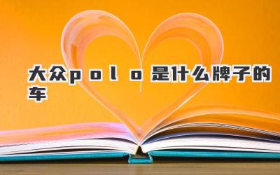 大众polo是什么牌子的车