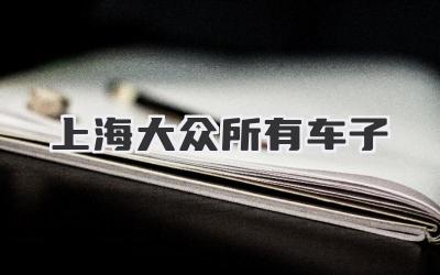上海大众所有车子:不止是车,更是回忆和情怀!-买车记