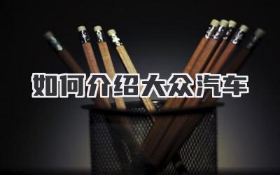 如何介绍大众汽车-买车记