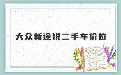 大众新途锐二手车价位